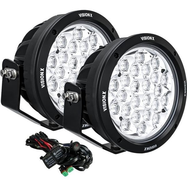 Vision X Lighting Vision X Lighting CG2-CPM2410KIT 8.7 in. 24 LED CG2 Light Cannon Including Harness Using DTP Connector - Pack of 2 CG2-CPM2410KIT